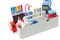 Enjoy Organizer 3 Pack Portable Caddy with Handle – 8 Compartments, Removable Dividers, School & Office Storage Bin- Made In USA